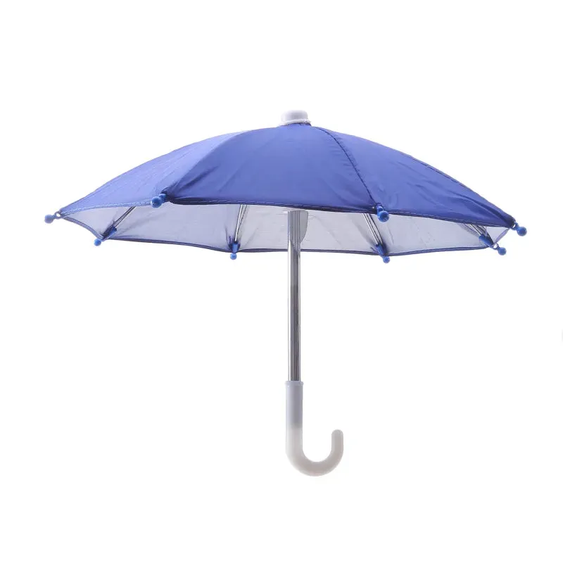 1pc Mobile Phone Holder Locomotive Umbrella Waterproof Portable Mini Parasol Alloy Sun Shade Bicycle Umbrella for Riding