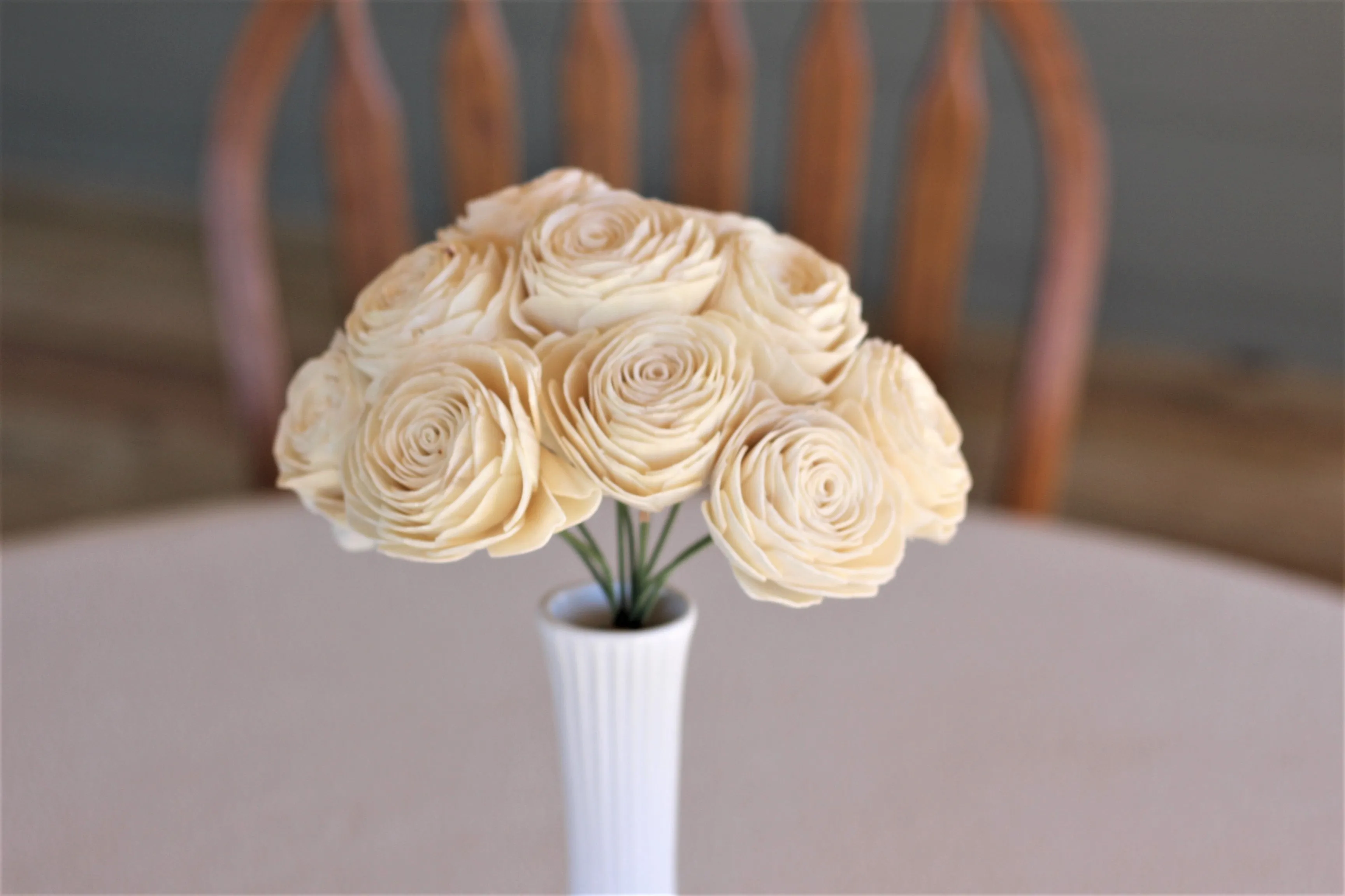 2" Stemmed English Roses ( Set of 12 )