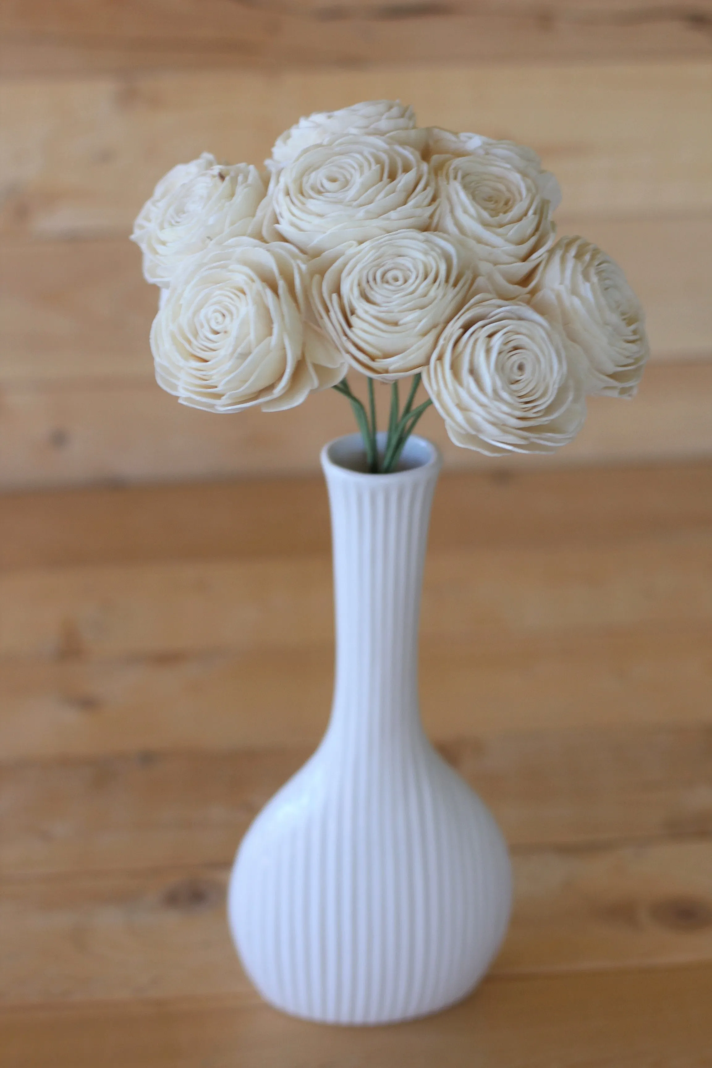 2" Stemmed English Roses ( Set of 12 )