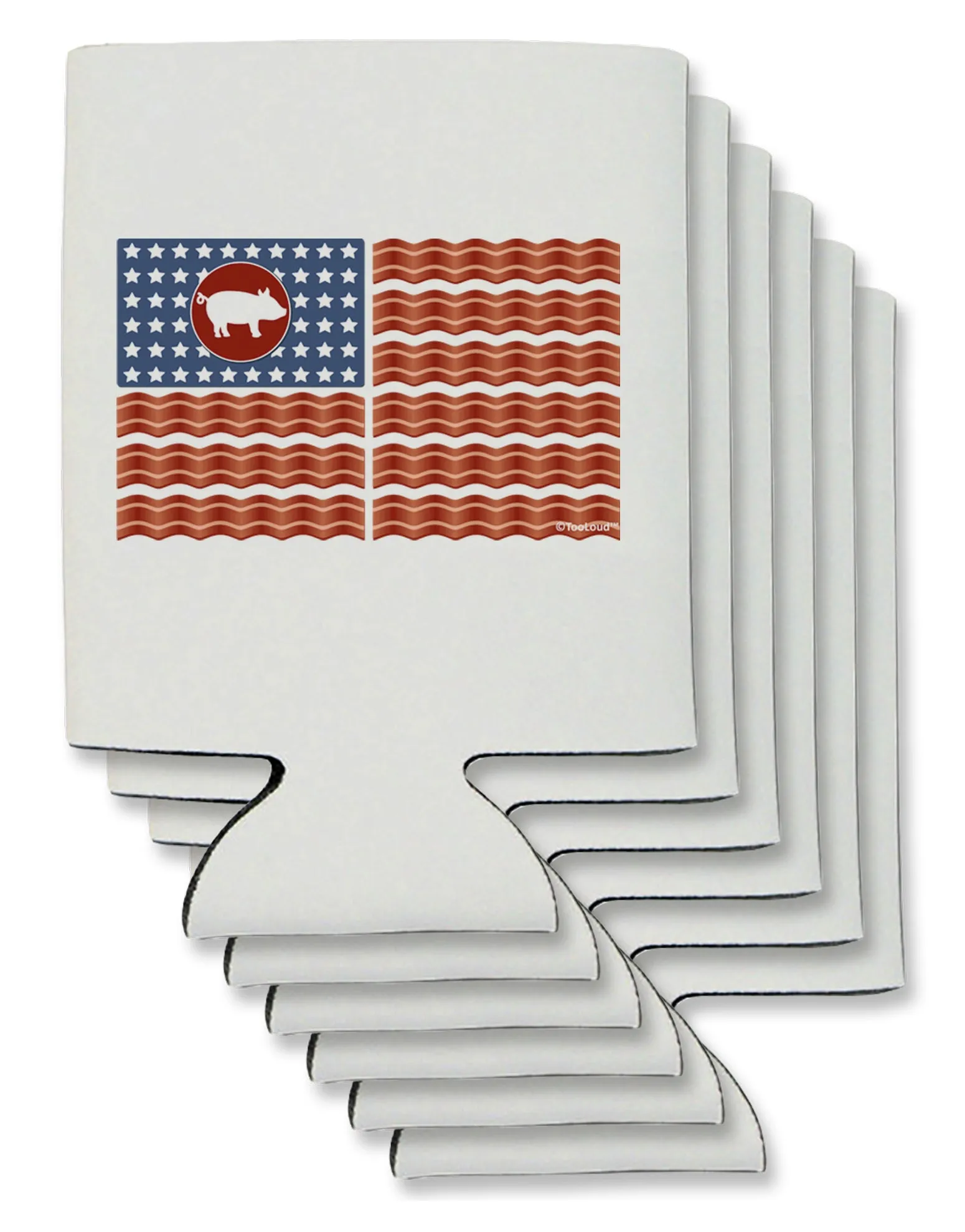 American Bacon Flag Can / Bottle Insulator Coolers