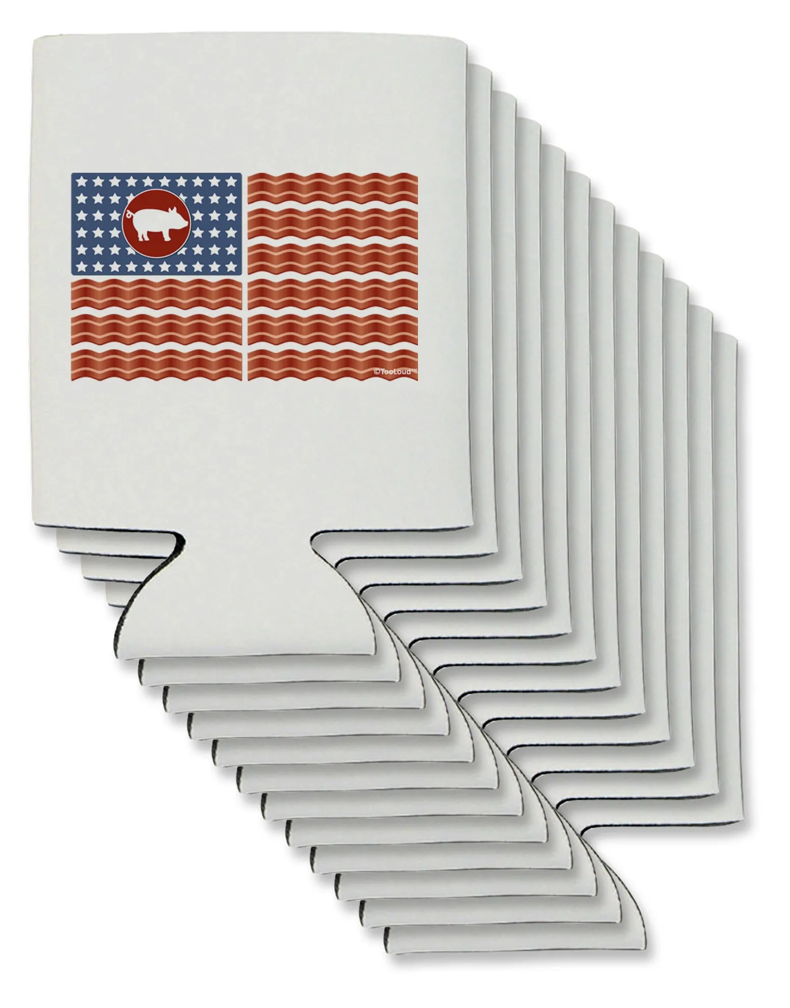 American Bacon Flag Can / Bottle Insulator Coolers