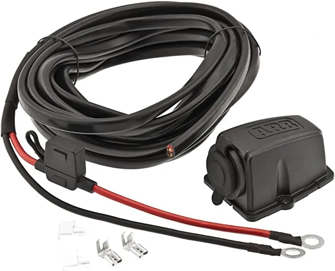ARB 4X4 | Fridge Freezer Wiring with Threaded Socket Mount Kit (10900027)