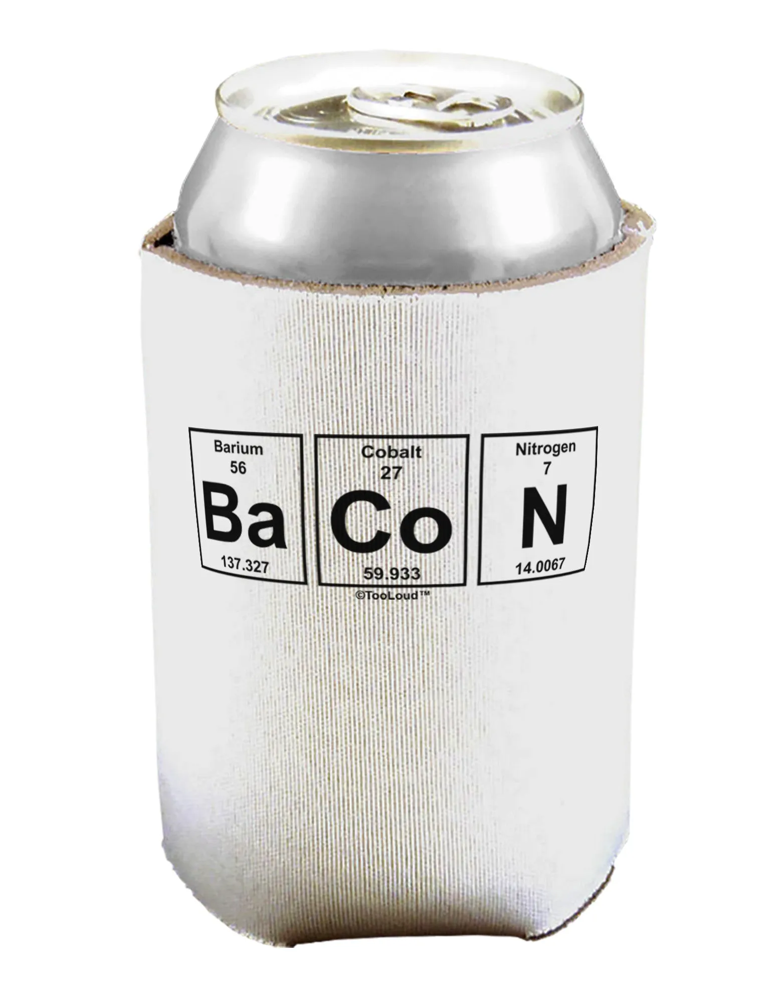 Bacon Periodic Table of Elements Can / Bottle Insulator Coolers by TooLoud
