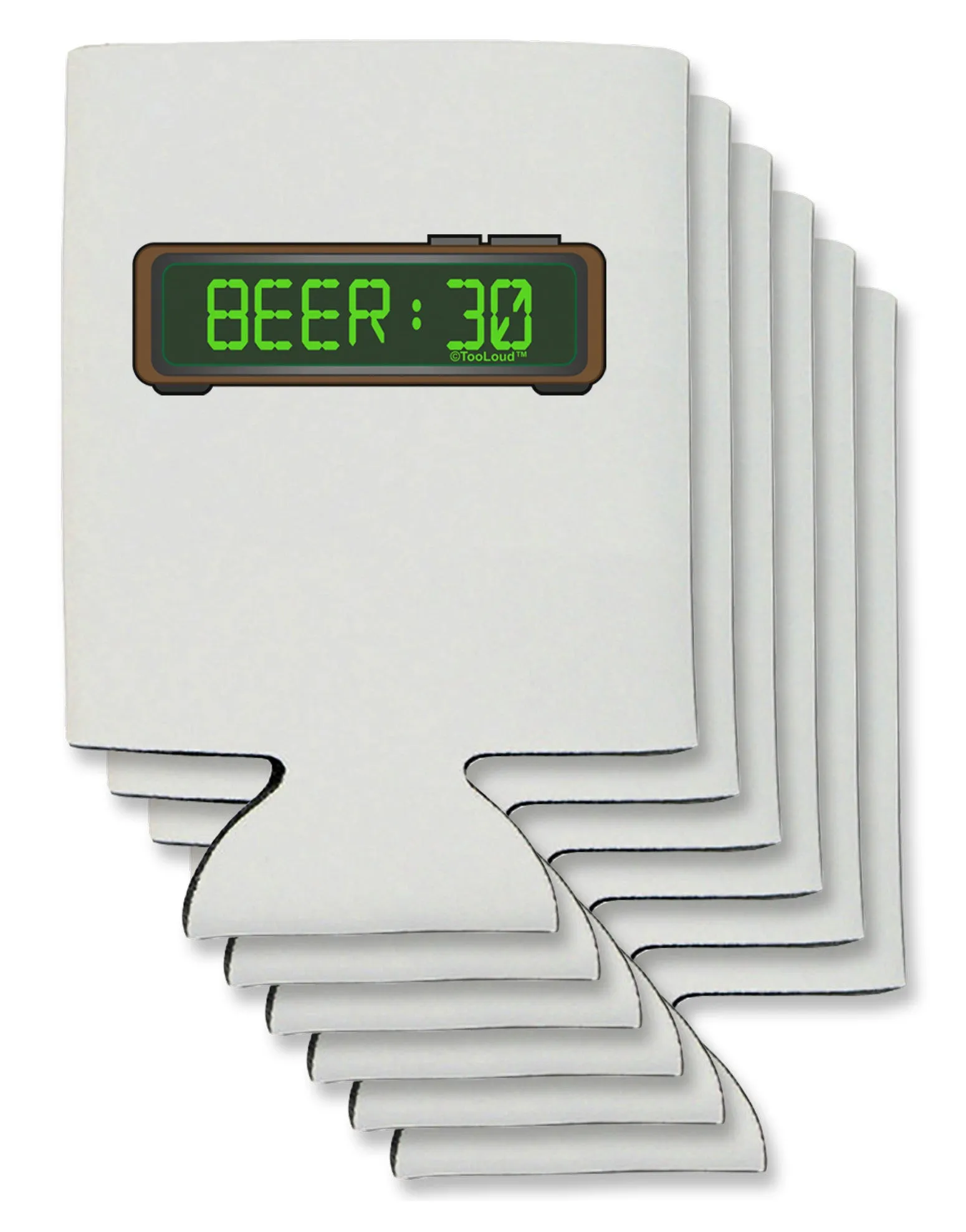 Beer 30 - Digital Clock Can / Bottle Insulator Coolers by TooLoud