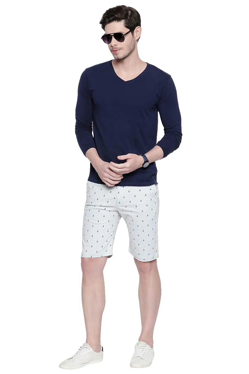 Comfort Fit Printed Stretch Shorts