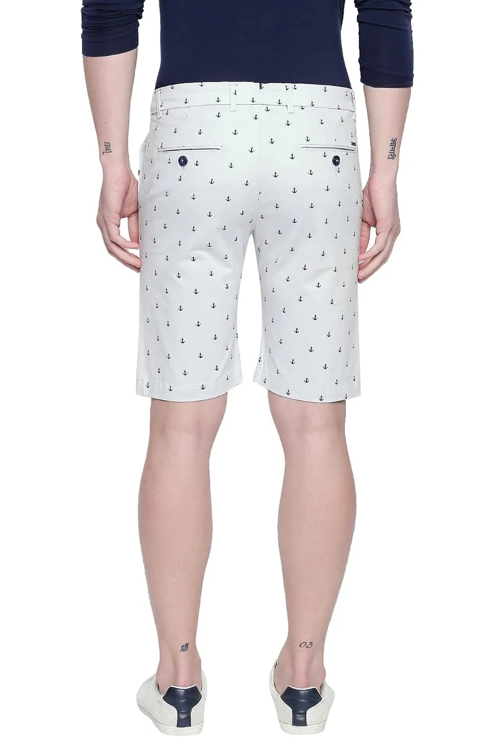 Comfort Fit Printed Stretch Shorts