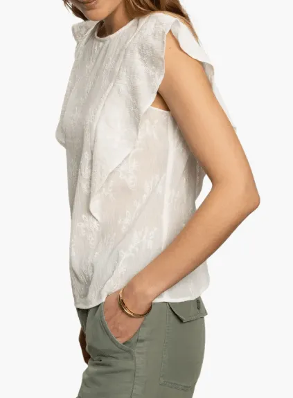 Smitten Ruffle Shell Chalk