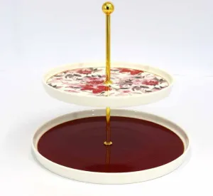 Tower-Shaped Double Layer Serving Plate